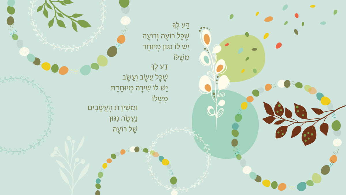 טפט קיר השראה לבית ספר- שירת העשבים