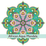 African Aqua - מדבקת קיר מנדלה גודל 40 ס״מ במבצע