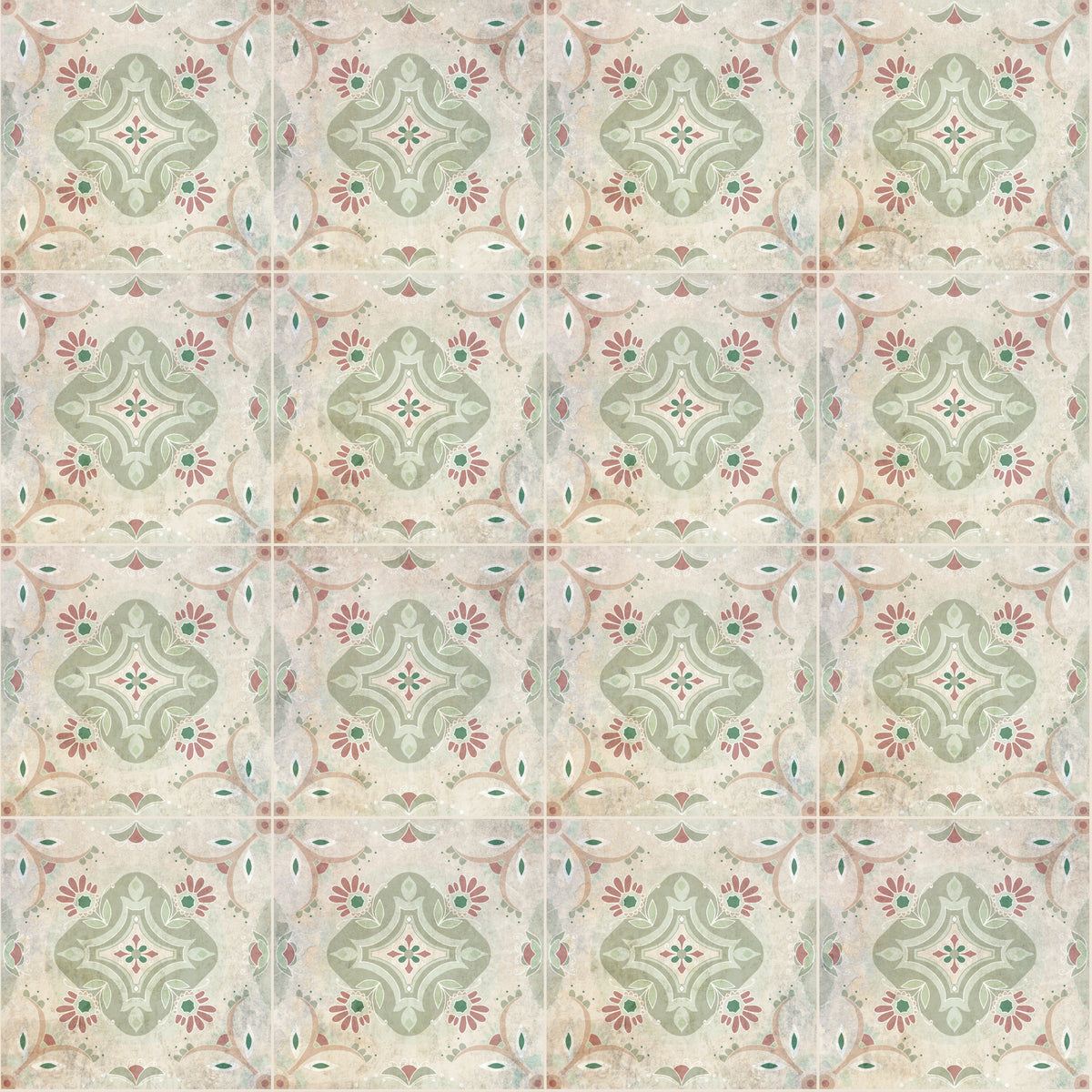 שטיח פיויסי אריחים וינטג׳- נעמי זית