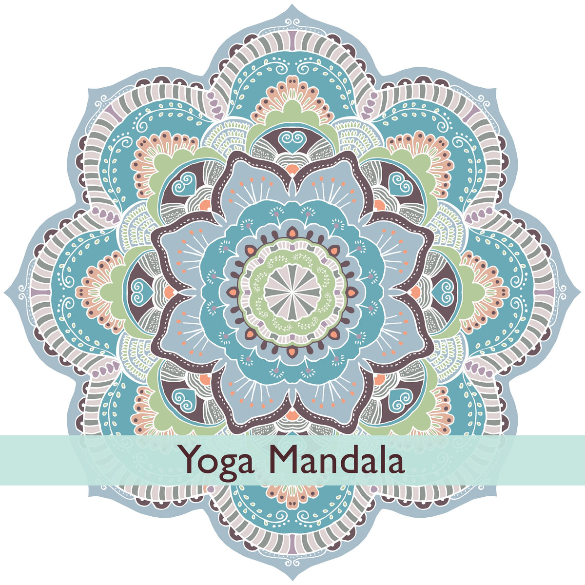 מדבקת קיר מנדלה יוגה 40 ס״מ במבצע