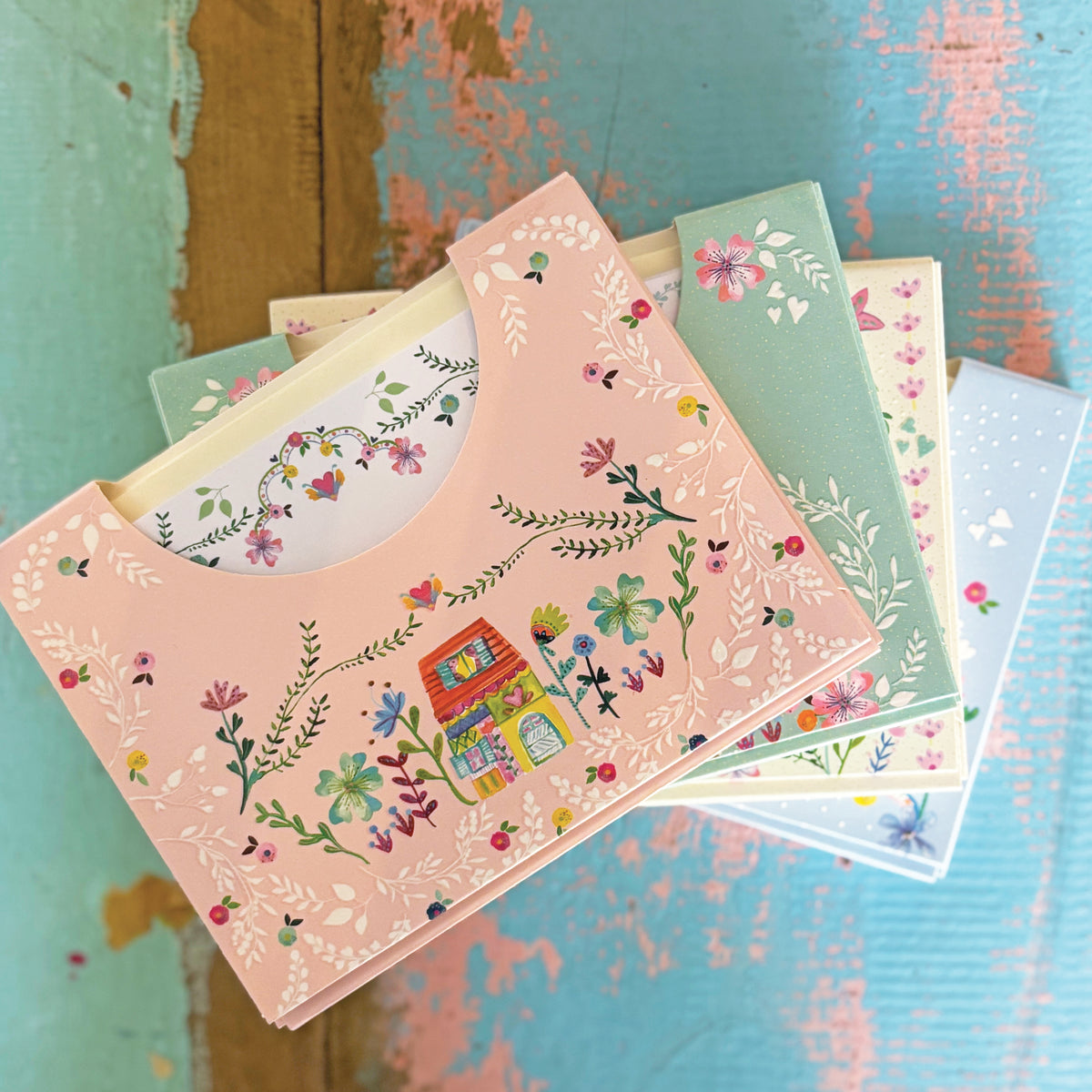 4 סטים של כרטיסי ברכה קטנים- סדרת בית קסום במחיר מיוחד