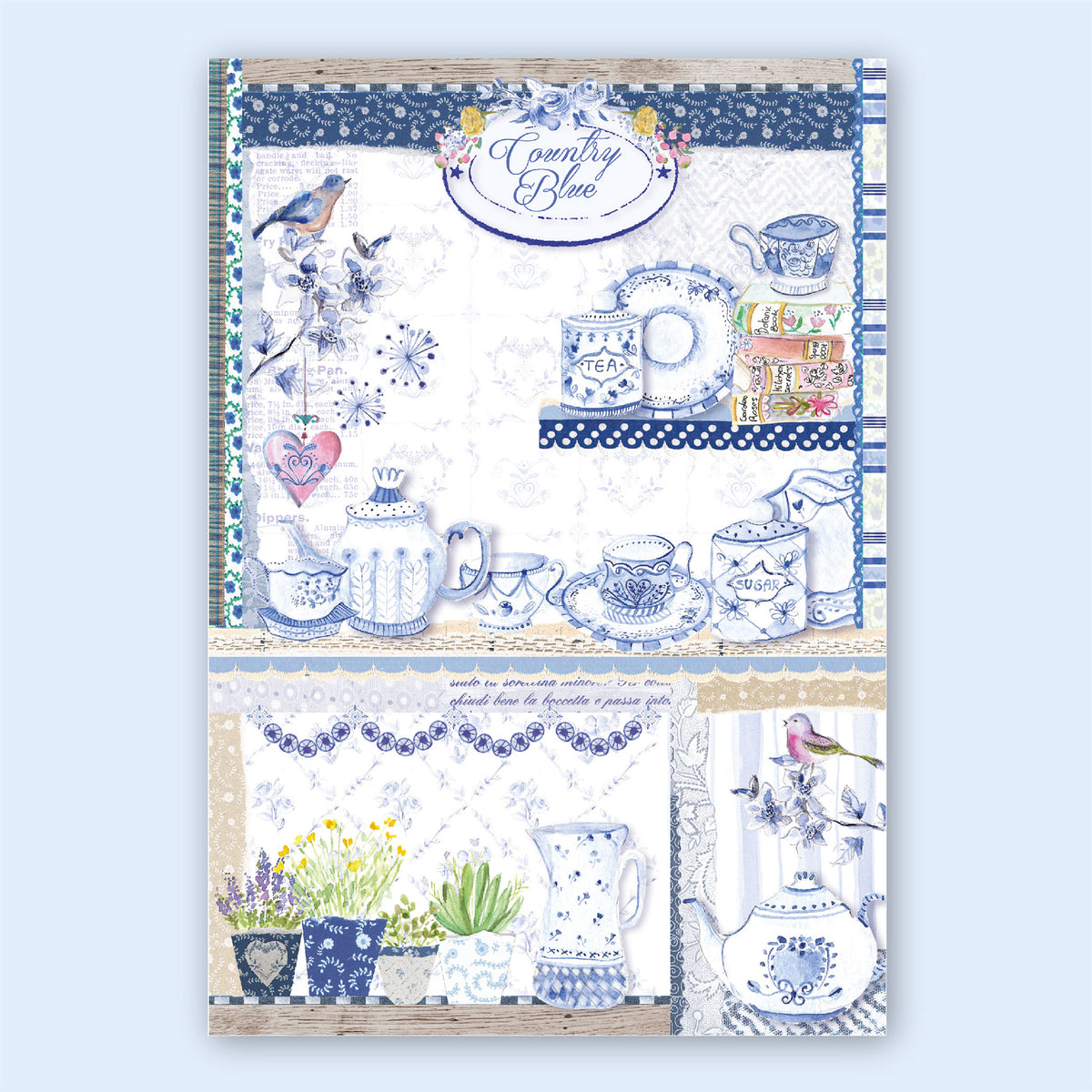 מטבח בכחול-  הדפס למסגור