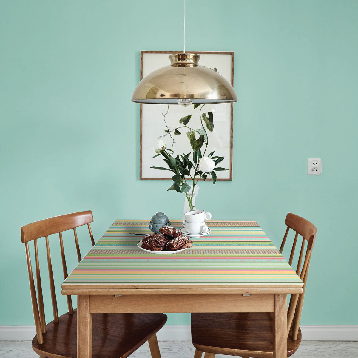 מפת שולחן pvc מלבנית מיקה - פסים