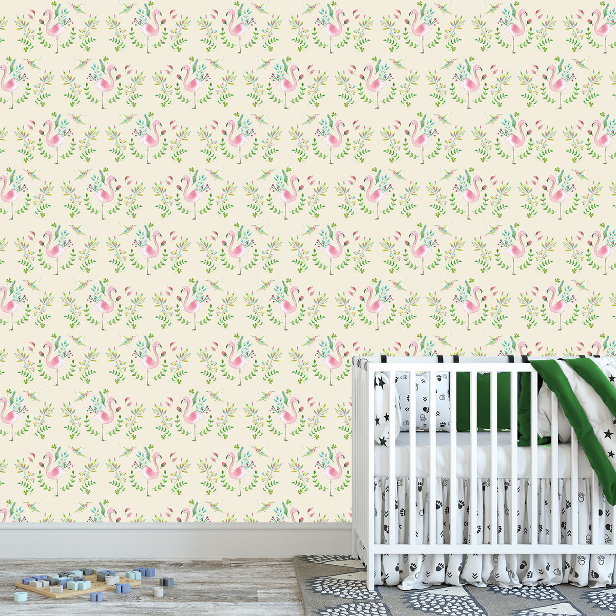טפט קיר פלמינגו- קרם