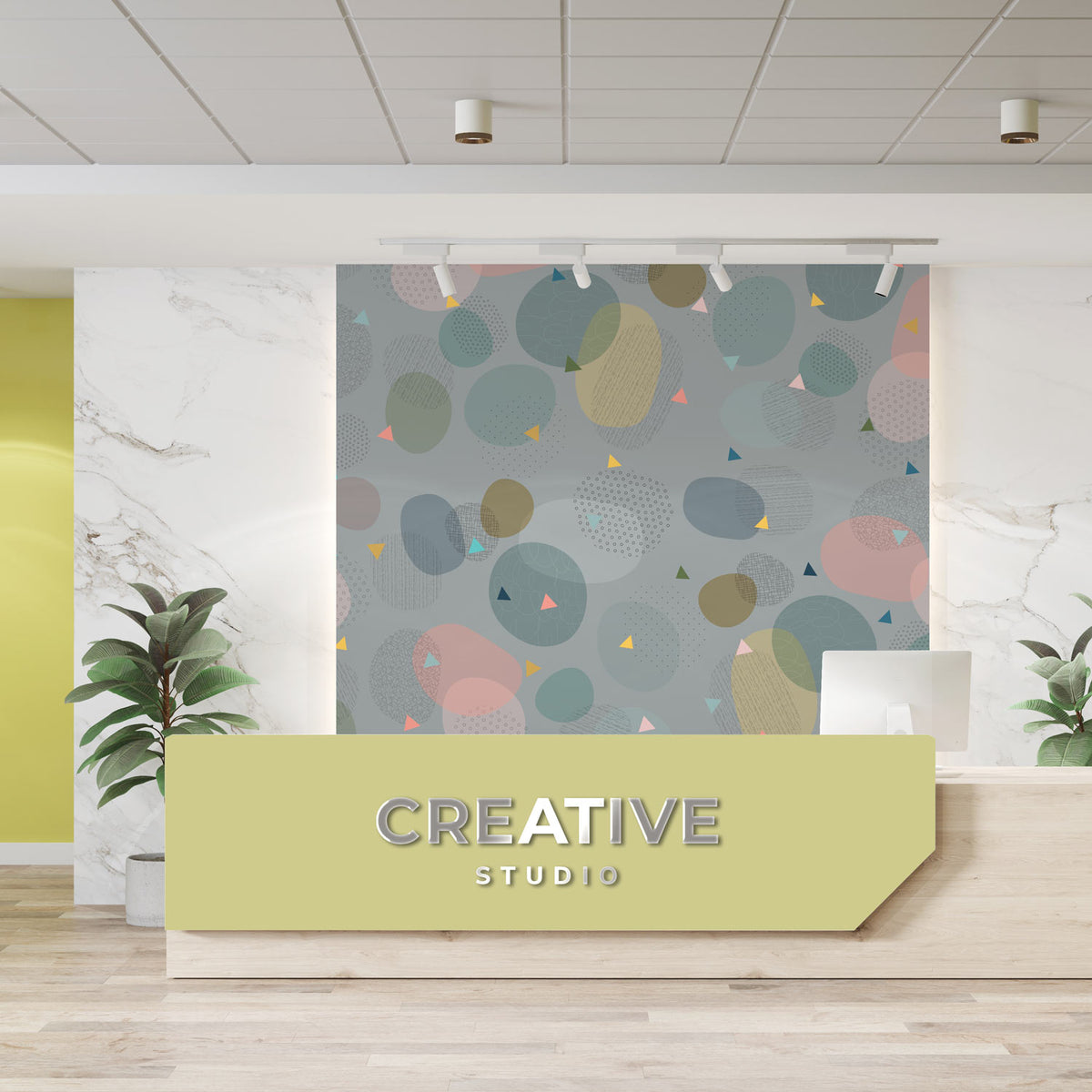 טפט קיר ג׳לי בינס- אפור