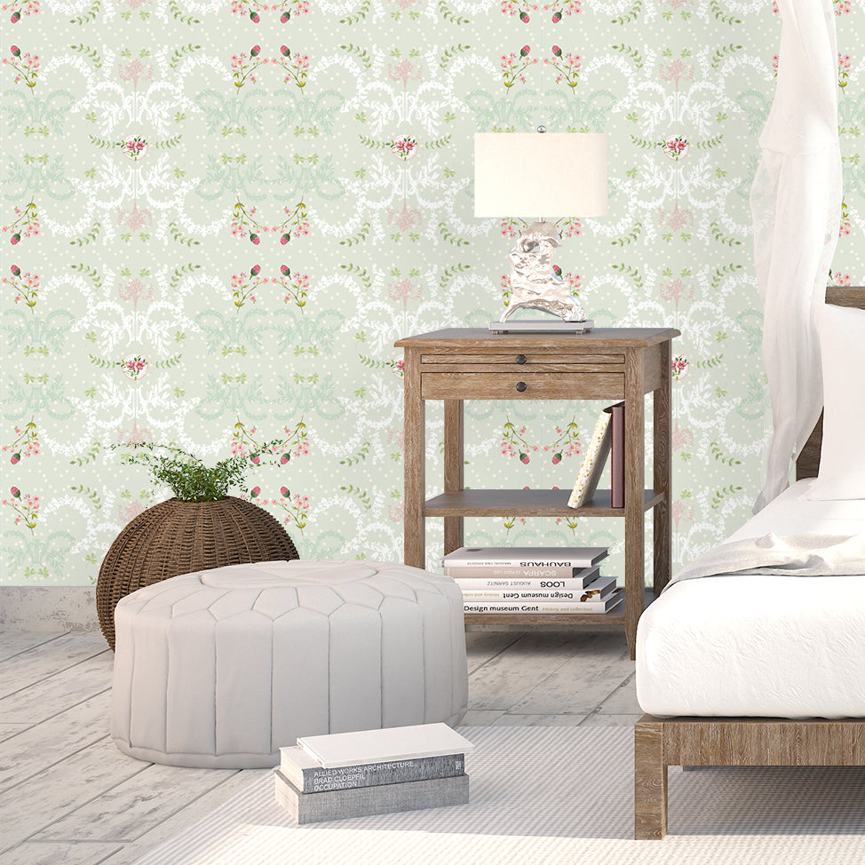 טפט קיר צרפתי- ירוק זית