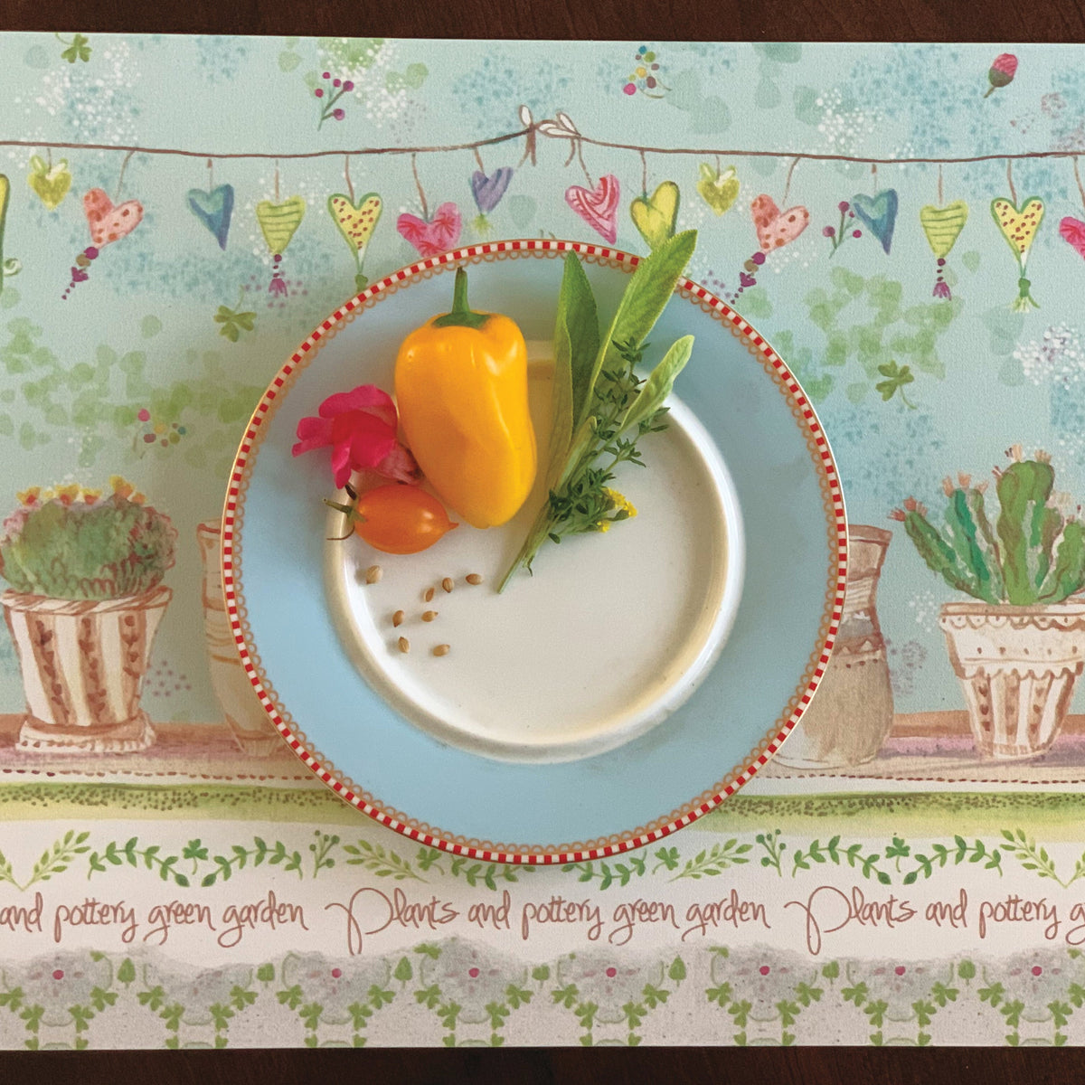 פלייסמט גינה, תכלת במבצע