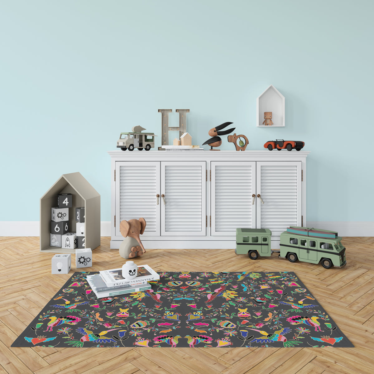 שטיח pvc  - מקסיקני אפור