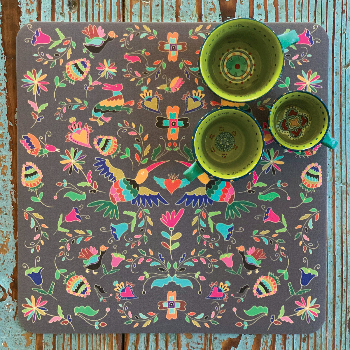 פלייסמט שולחני מקסיקני אפור