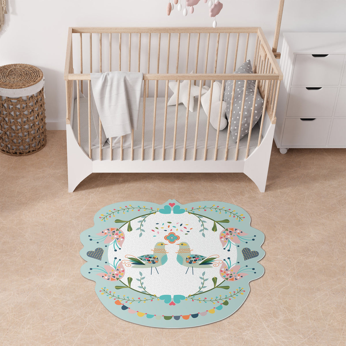 שטיח ציפורים סקנדינביות אקווה