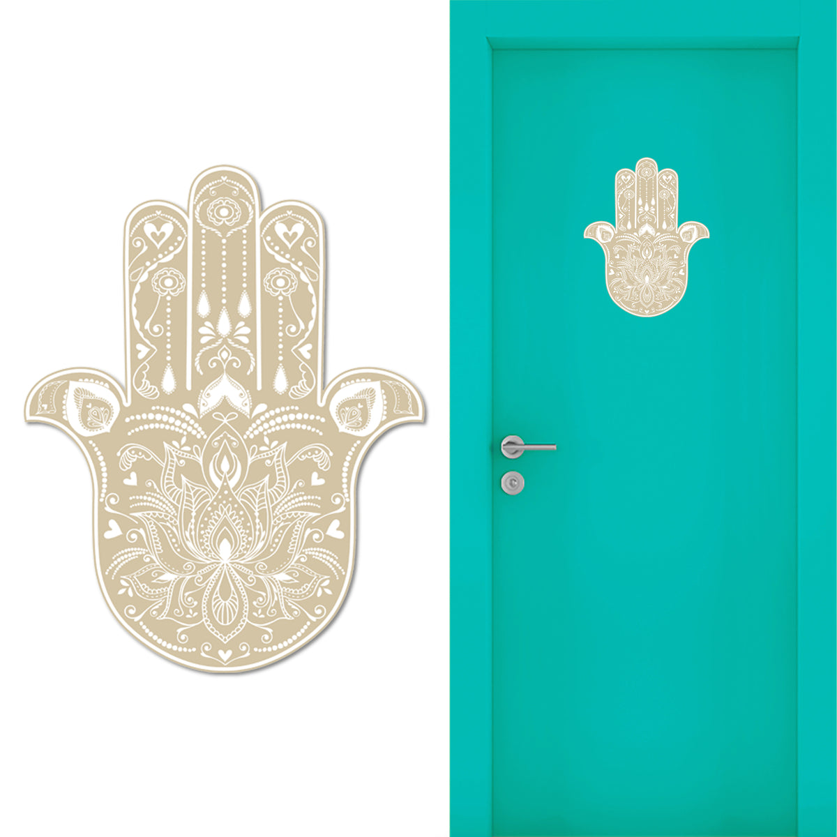 מדבקת קיר חמסה בז׳