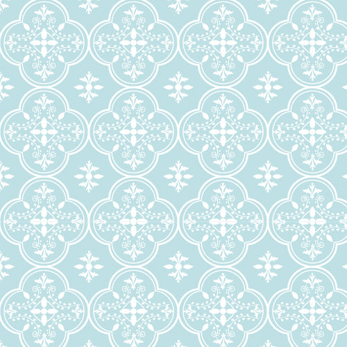 שטיח PVC זכוכית סבתא - תכלת