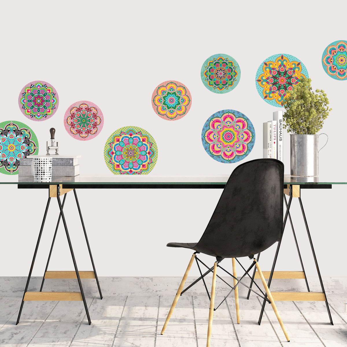 סט מדבקות קיר- מנדלות