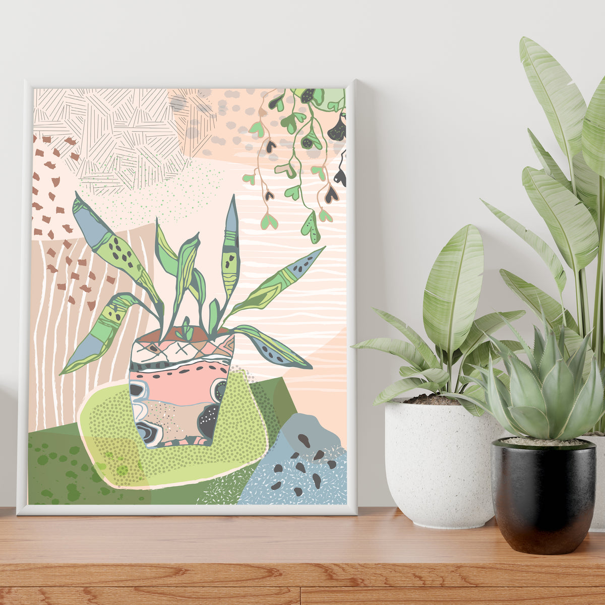 פוסטר/הדפס לתלייה- סדרת פינה בירוק, העציץ של סבתא