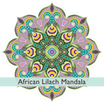 African Lilach - מדבקת קיר מנדלה