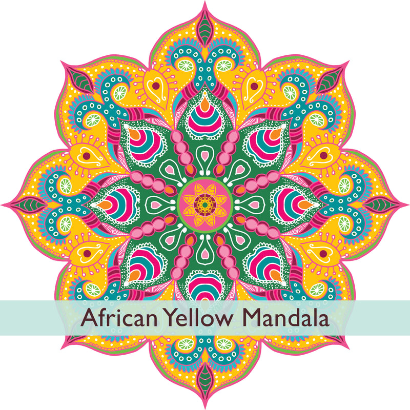 סט של שלוש מנדלות אפריקאיות בשלושה צבעים