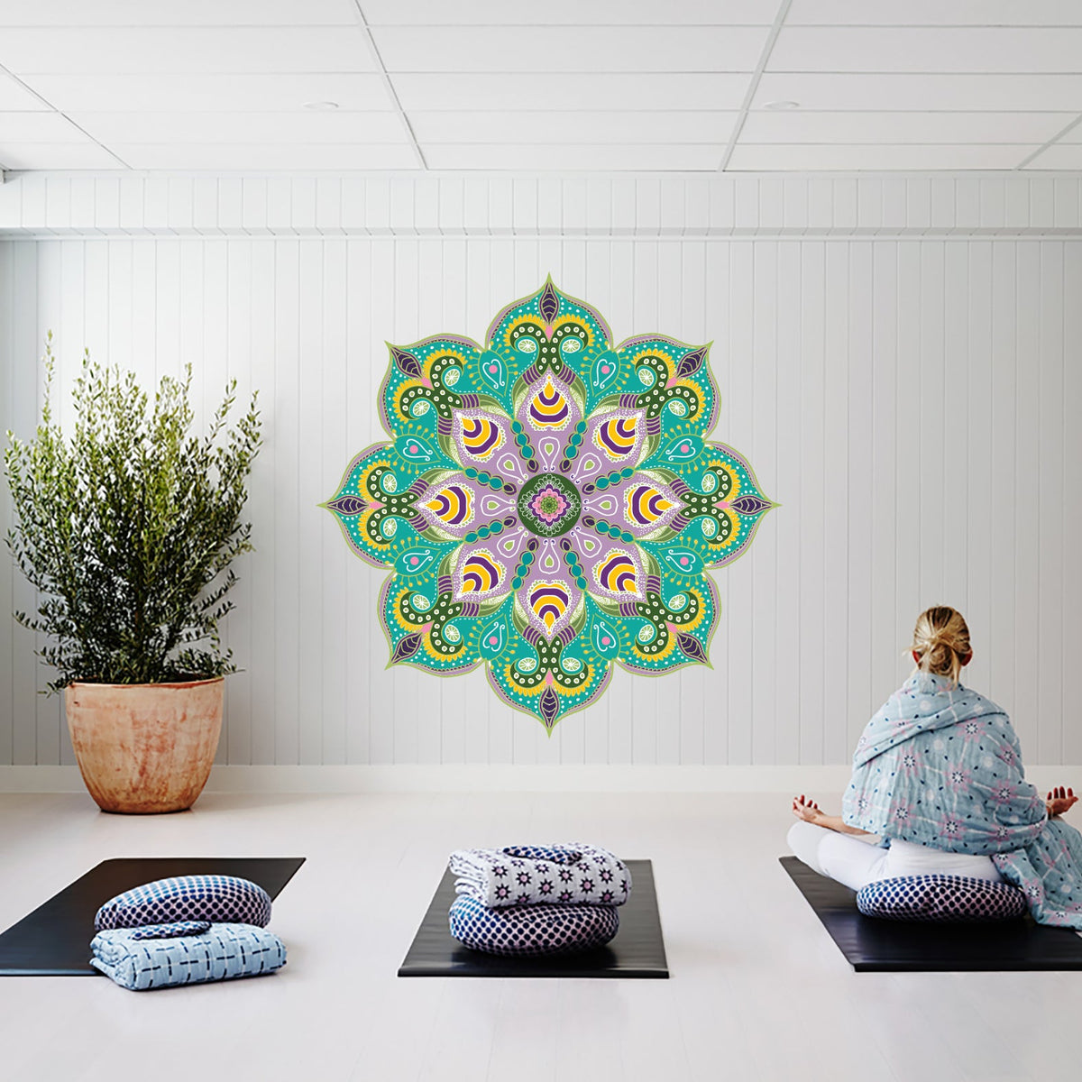 מדבקת קיר מנדלה- African Aqua