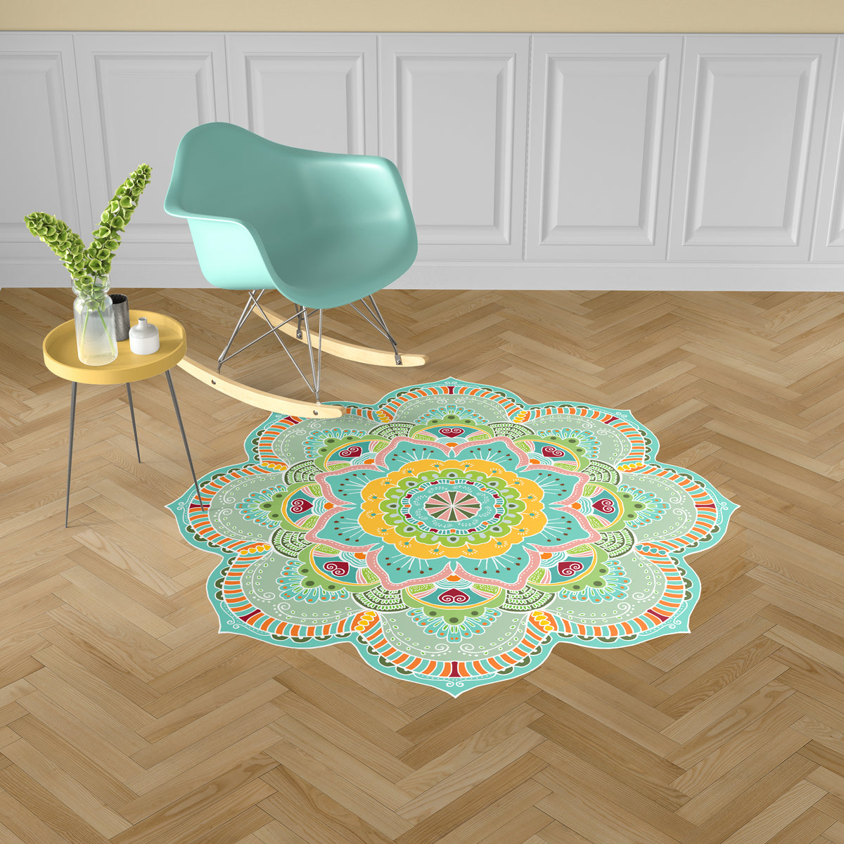 שטיח עגול צורני pvc- מנדלת Neta