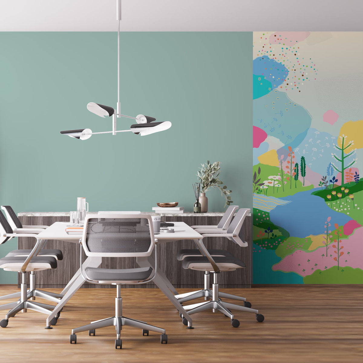 טפט קיר נופי האגם