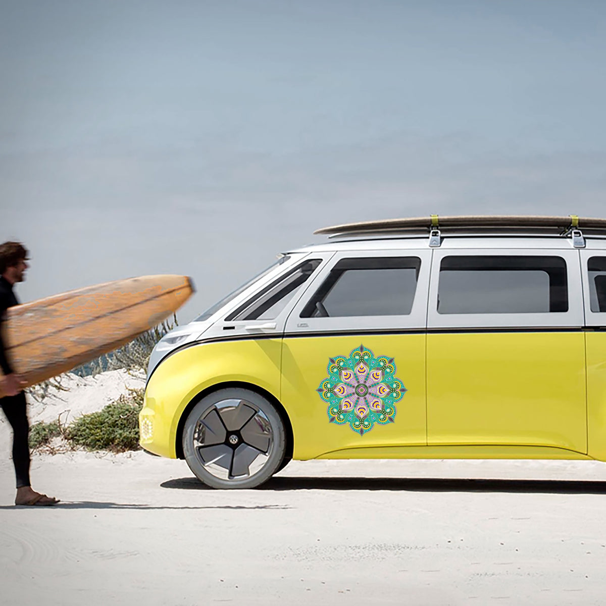 מדבקת מנדלה לרכב- אפריקאית אקווה