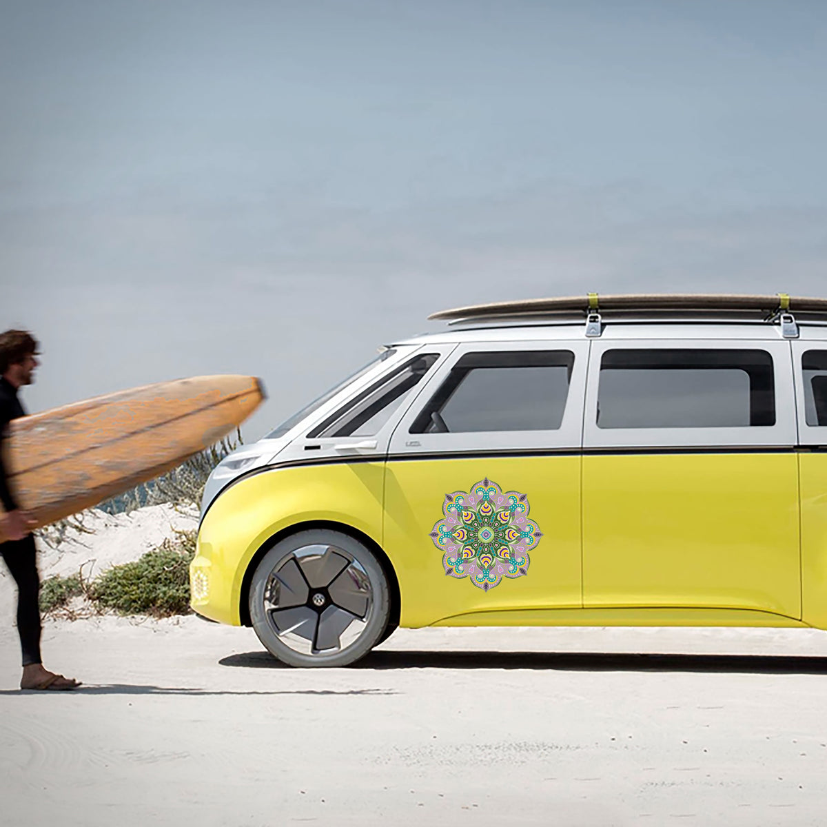 מדבקת מנדלה לרכב- אפריקאית לילך