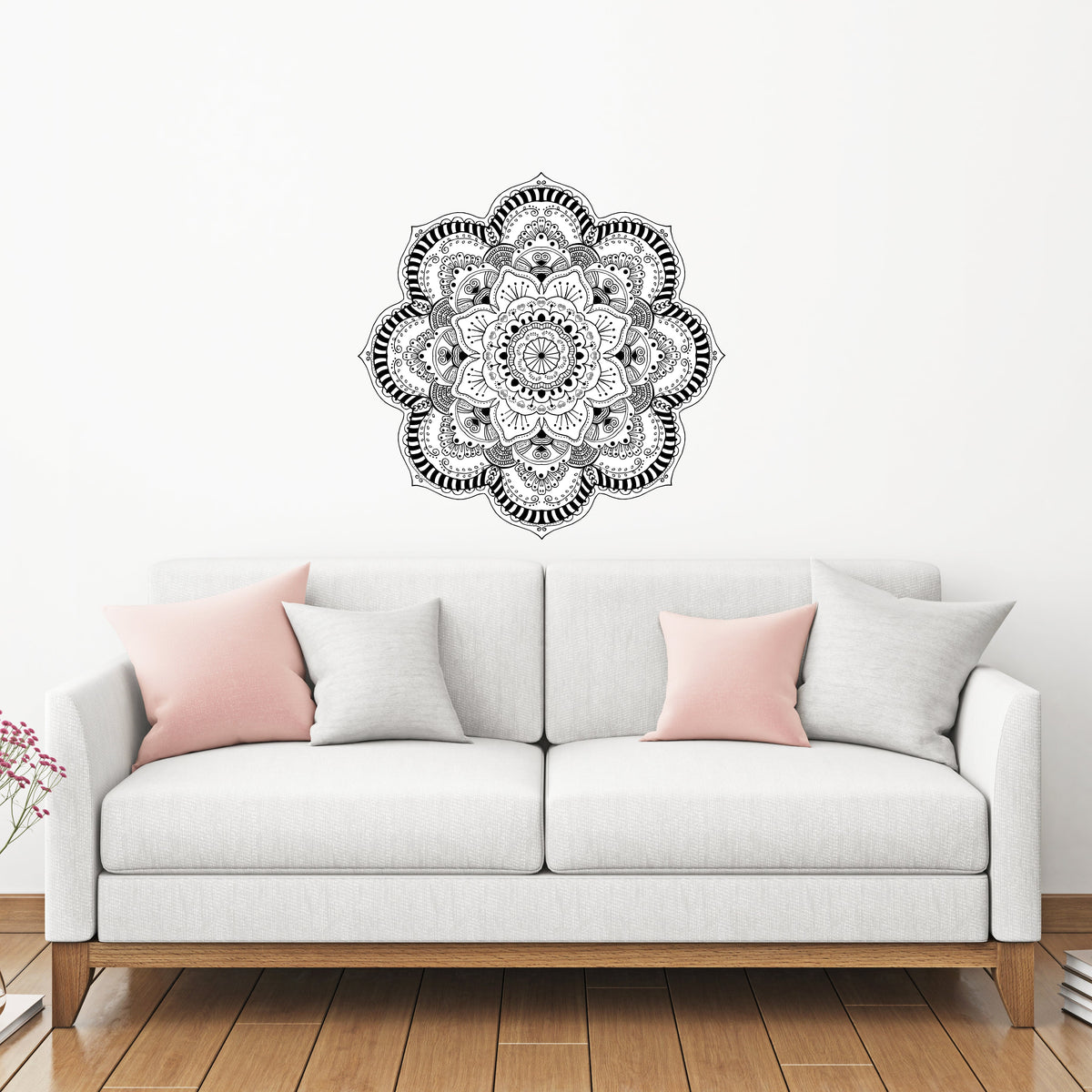 מנדלת קיר צבע אחד במבצע - שחור