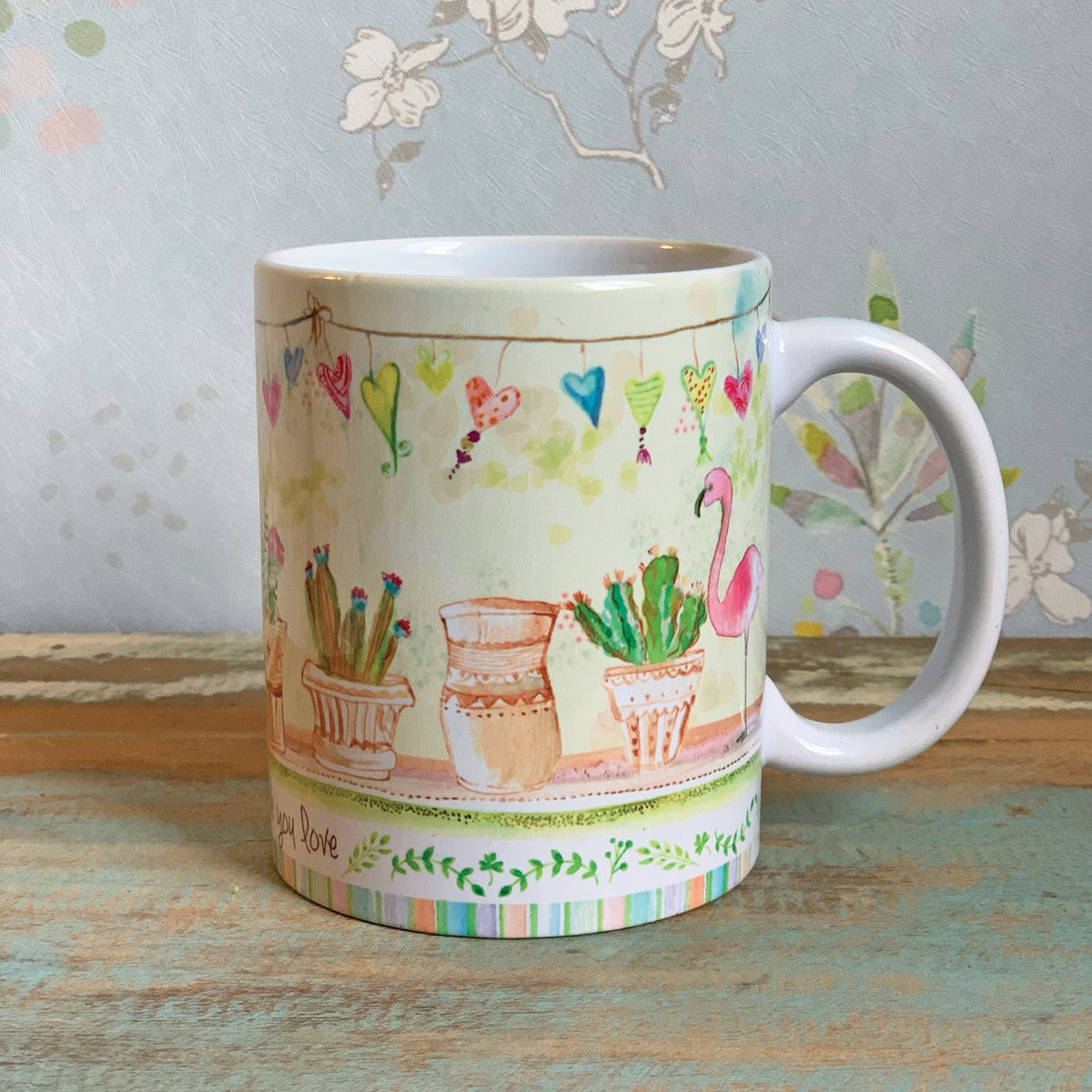 ספל קרמיקה מודפס- עציצים בגינה