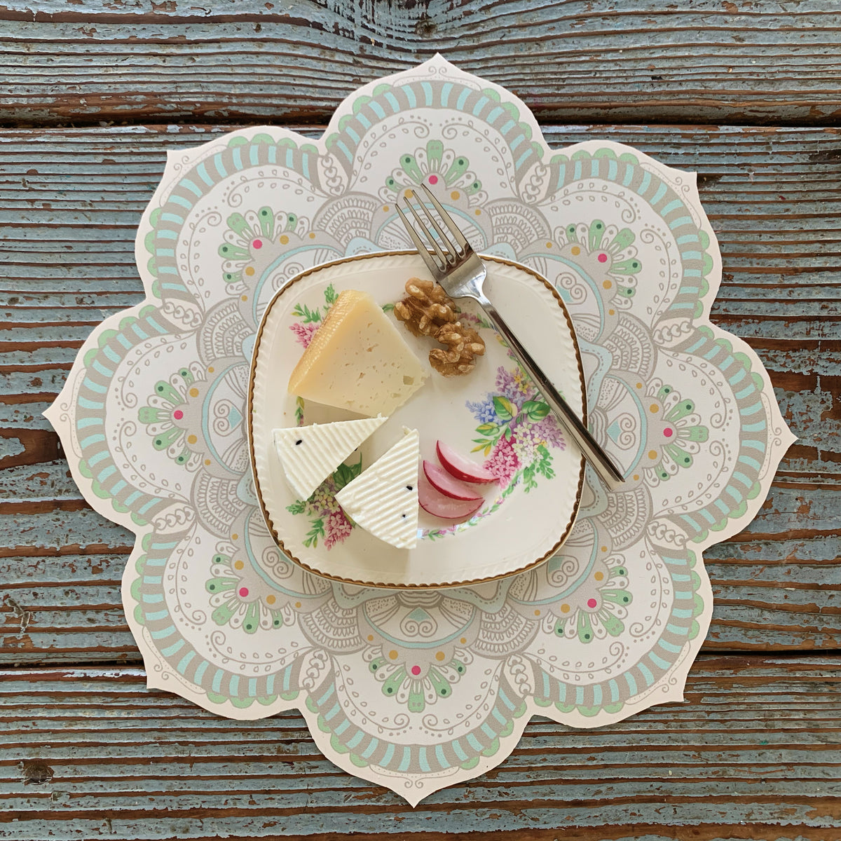 פלייסמט שולחני pvc - מנדלה pastels