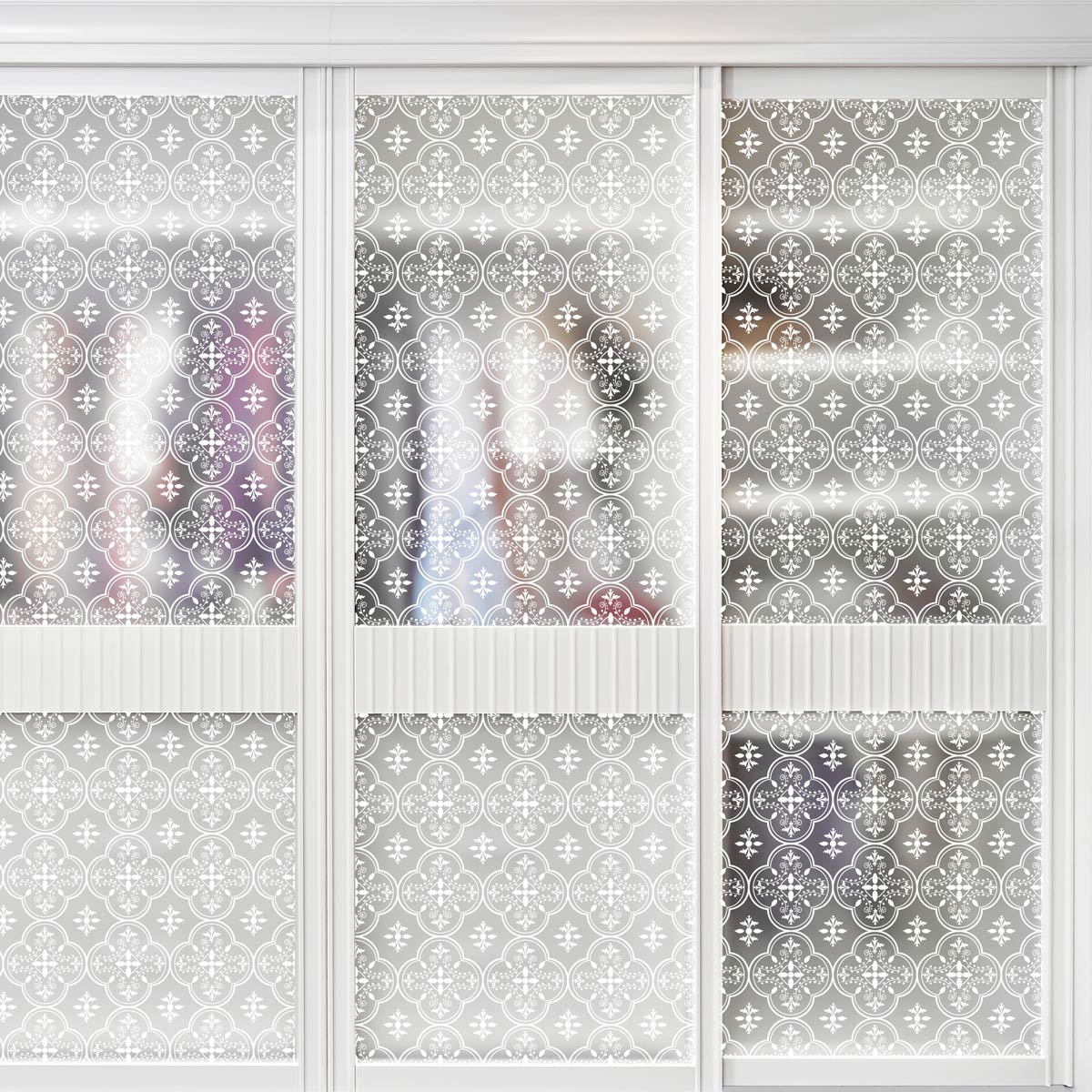 טפט דגם זכוכית סבתא שקוף חלבי - גודל 50/208 ס״מ