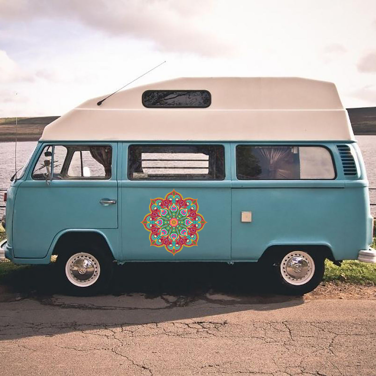 מדבקת מנדלה לרכב- אפריקאית בורדו