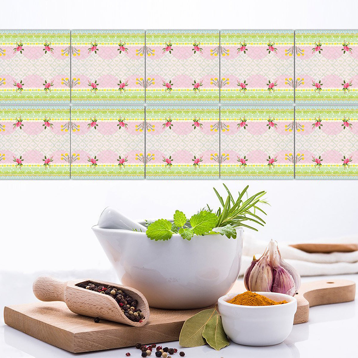 סט מדבקות אריחים -Sunny Dreams ורוד