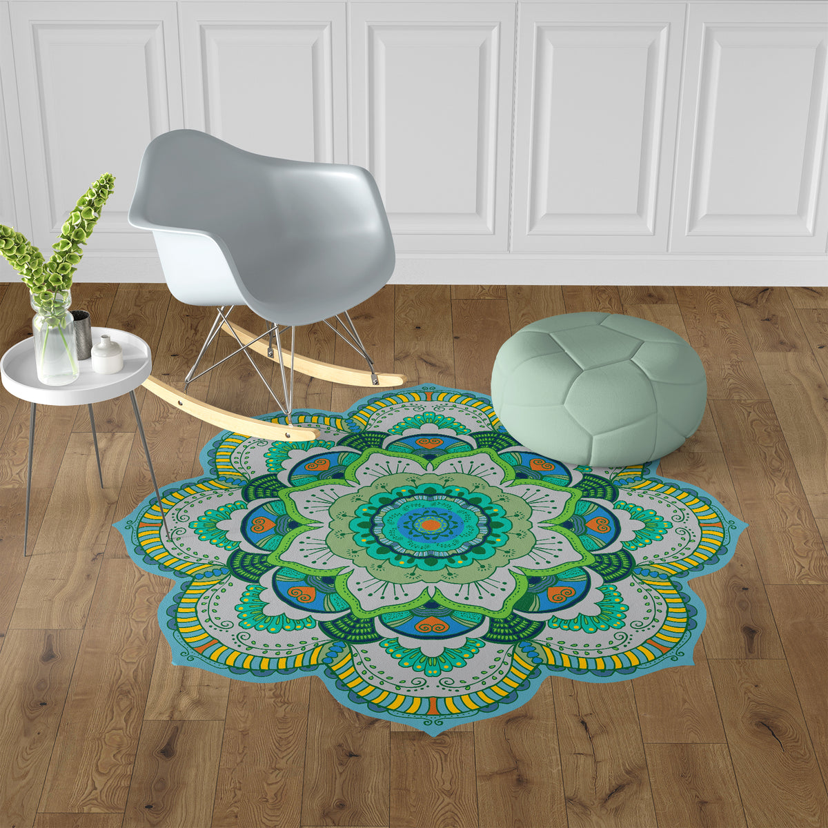 שטיח עגול צורני pvc- מנדלת Winter