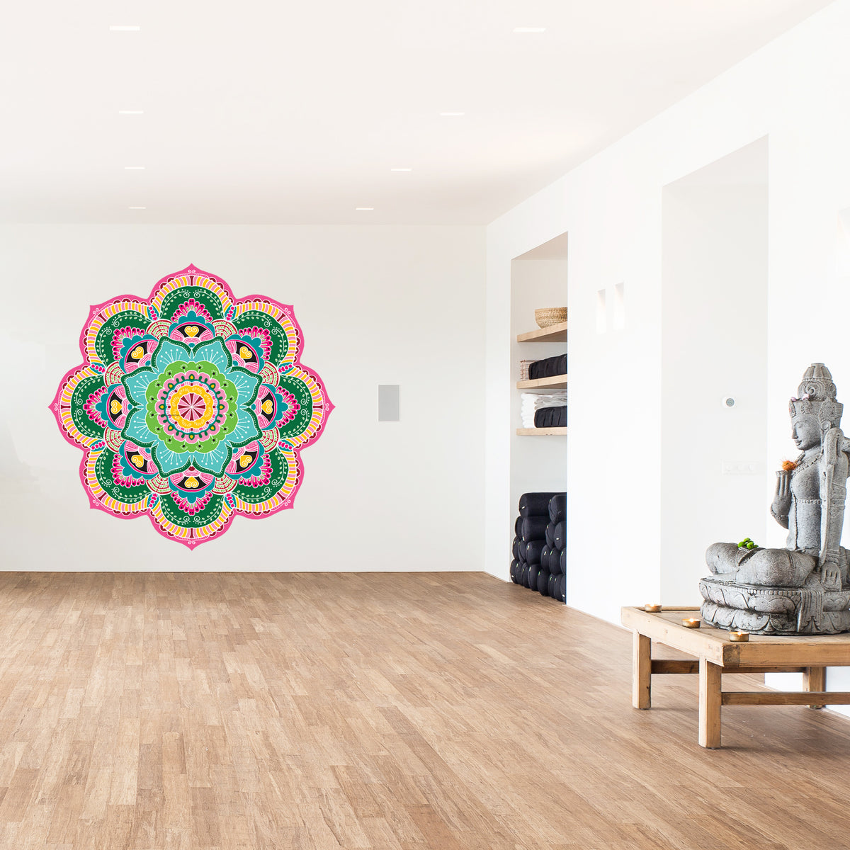 מדבקת קיר מנדלה - lotus