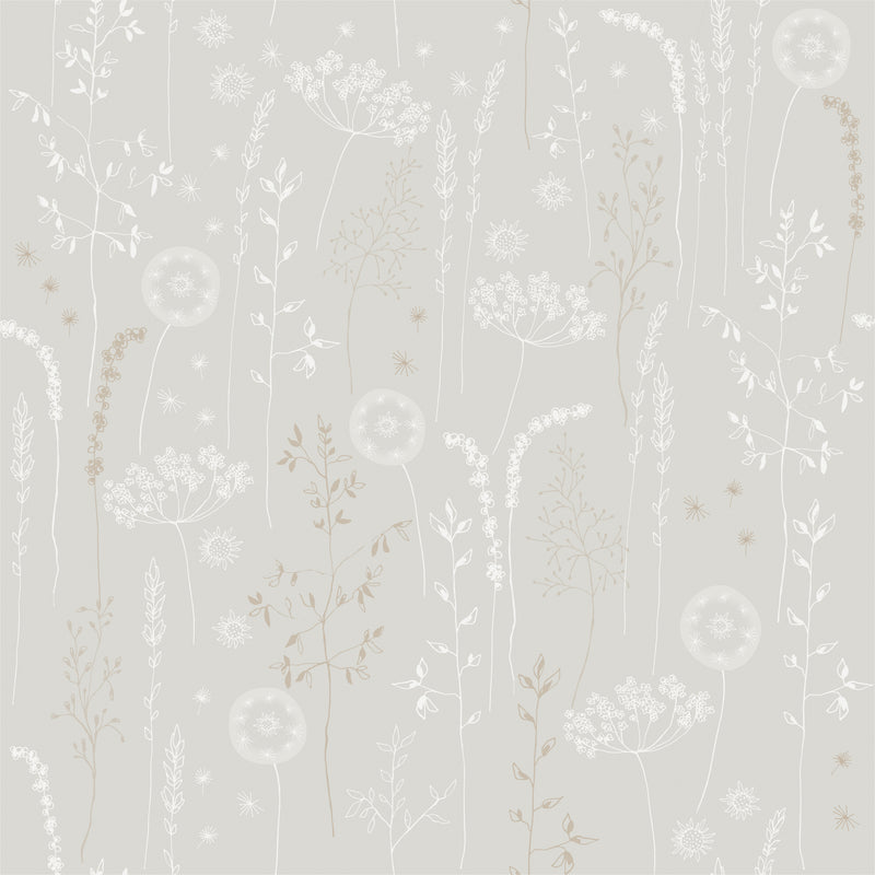 טפט קיר פרחים אחו- מוקה אפרפר
