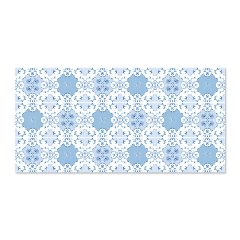 שטיח pvc  - אמסטרדם אריחים כחול לבן