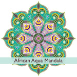 African Aqua - מדבקת קיר מנדלה