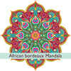 מדבקת קיר מנדלה - אפריקאית בורדו