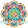 מדבקת קיר מנדלה - Orange