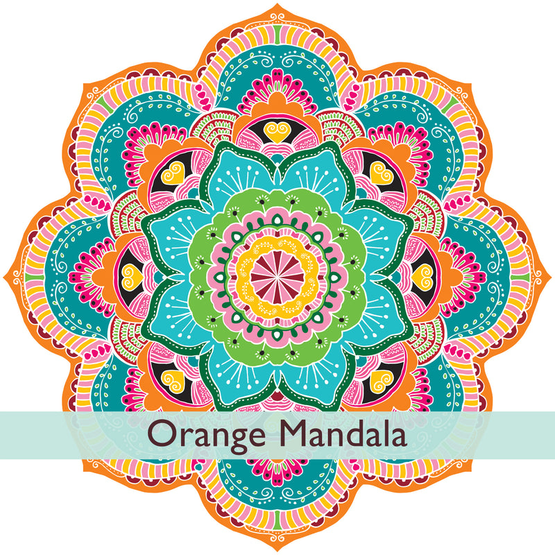 מדבקת קיר מנדלה - Orange