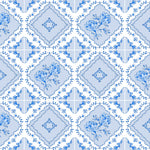 מפת שולחן pvc מלבנית כחול לבן - פורטו