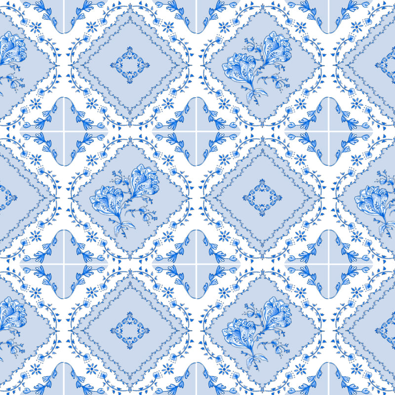 מפת שולחן pvc מלבנית כחול לבן - פורטו