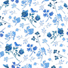 סט תחתיות לכוסות- פרחים כחול לבן אורלי