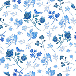 סט תחתיות לכוסות- פרחים כחול לבן אורלי