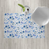 שטיח pvc  - אורלי פרחים כחול לבן