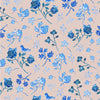 טפט פרחים כחול לבן- אורלי ורוד